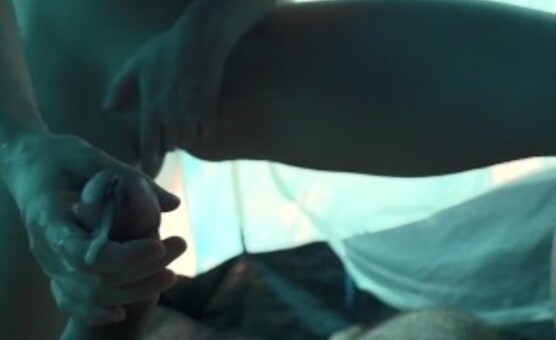 Nude Hotwife Gives Me A Quick Handjob Inside Our Camping Tent (Premature Ruined Orgasm)