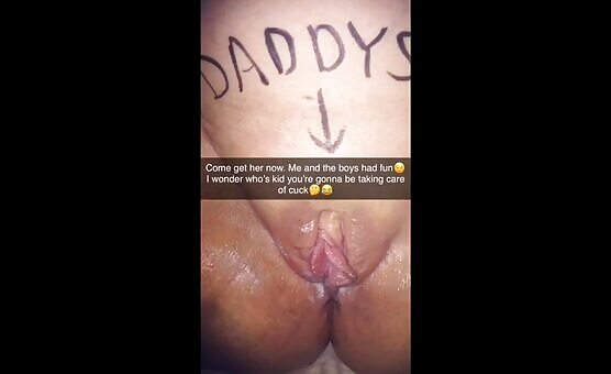 Snapchat Cuckold Collection gang bang My girl Sent Me. They Got Her Pregnant.