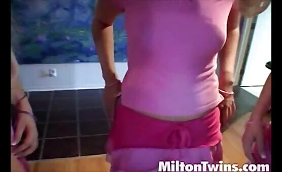 Milton Twins with Lesbian lovers loves suck pussy