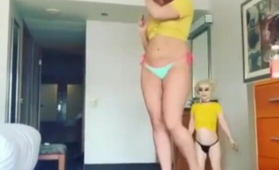 Tall Goddess Gia and Tiny Texie (Original Video)